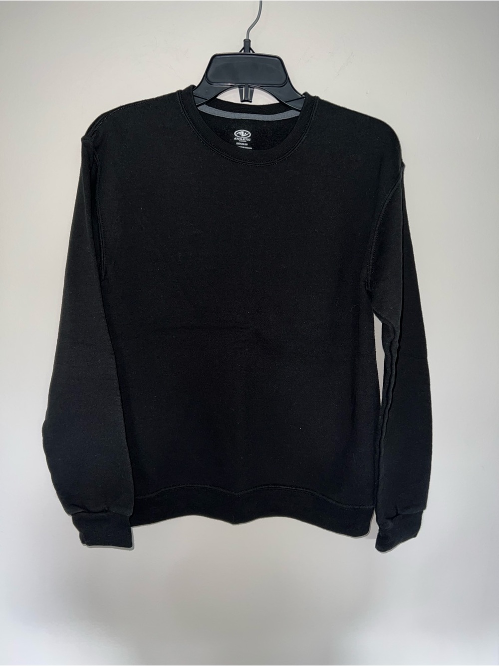 Men's Black Crewneck Sweater - Classic Pullover Athletic Works Basic 
 Small